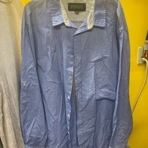 NWOT blue plaid button down 5X​​
